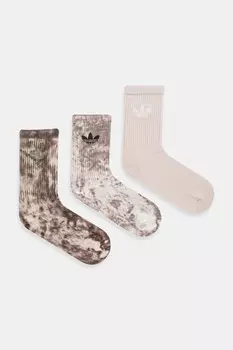 Носки Tie Dye Cr S 3 пары Adidas Originals, розовый
