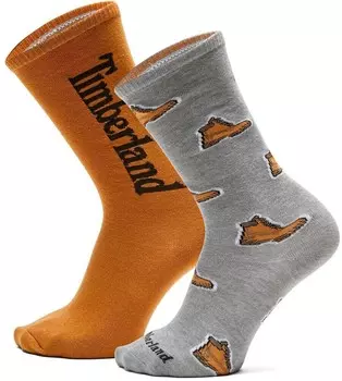 Носки TIMBERLAND Socks, цвет grey/mottled grey/orange/dark orange