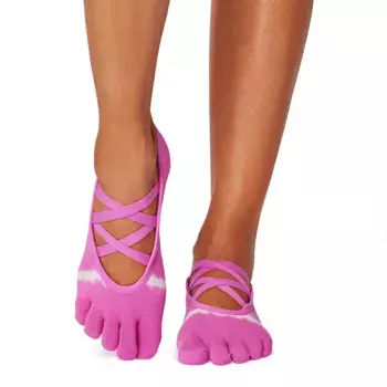 Носки Toesox Grip Full Toe Elle short, розовый