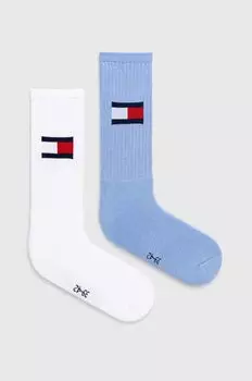 Носки Tommy Hilfiger, 2 пары Tommy Jeans, синий