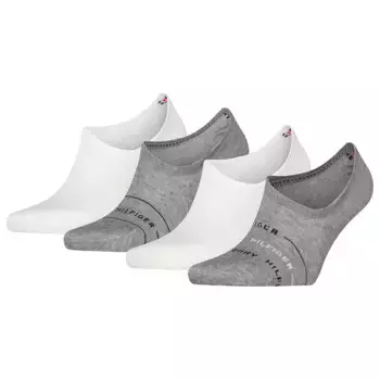 Носки Tommy Hilfiger Giftbox Branded Stripe no show 4 pairs, разноцветный