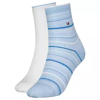 Носки Tommy Hilfiger Rib Stripe Lurex short 2 pairs, разноцветный