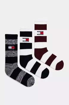 Носки Tommy Jeans, 3 пары, темно-синий