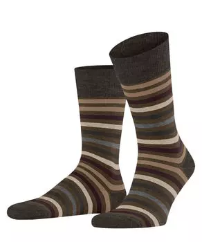 Носки тонированные в полоску Falke, зеленый
