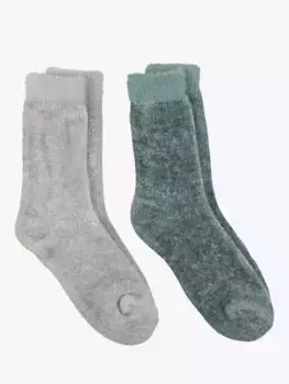 Носки totes Chenille Bed 2 шт, цвет sage/grey