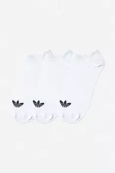 Носки Trefoil Liner, 3 пары adidas Originals, белый