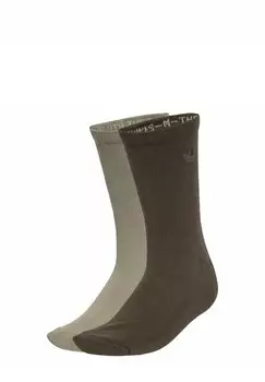 Носки TWO-TONED CREW 2 PACK Adidas Originals, оливковый