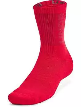 Носки Ua 3-Maker 3Pk Mid-Crew Under Armour, красный