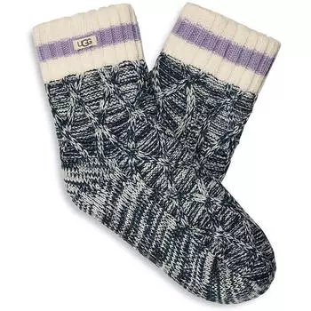 Носки UGG Deedee Fleece Lined Quarter, синий/фиолетовый