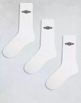 Носки Umbro, 3 пары, белый цвет