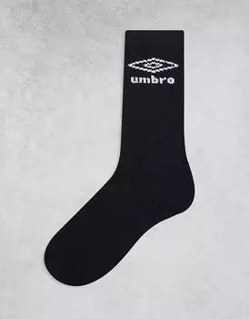 Носки Umbro, 3 пары, цвет: черный, серый и белый
