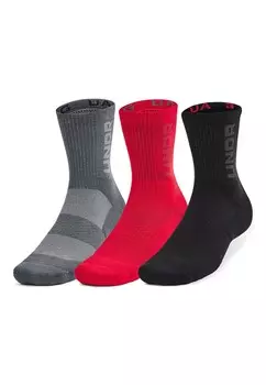 Носки UNDER ARMOUR Athletic Socks, серый/красный/черный