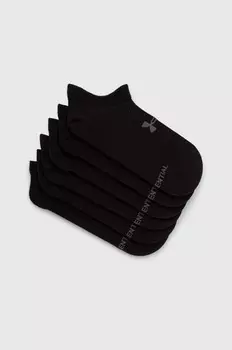 Носки Under Armour Essential No Show, 6 шт, черный