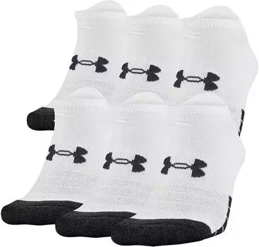Носки Under Armour Performance Tech No Show для взрослых — 6 шт., белый