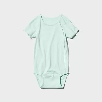 Хлопковое боди UNIQLO, светло-зеленый