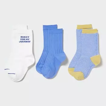Носки UNIQLO обычные 3 пары, синий