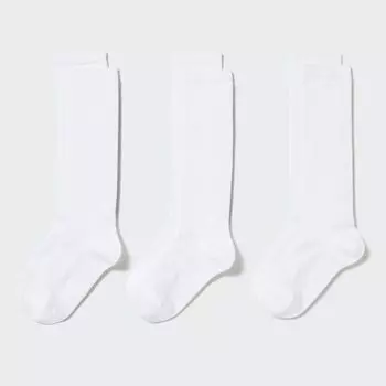 Носки UNIQLO высокие 3 пары, белый