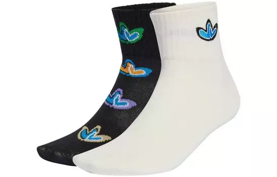 Носки унисекс, 2 пары Adidas Originals, 2 Pack (Black White)
