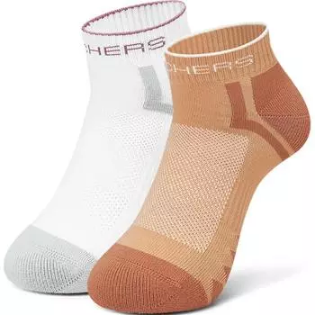 Носки унисекс, 2 пары Skechers, 2 Pack (White+Light Peach)