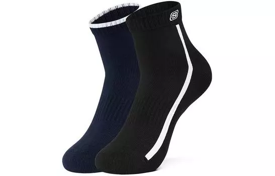 Носки унисекс, 2 пары Skechers, 2 Pack (Deep Navy Blue/Black/035U)