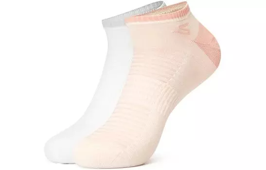 Носки унисекс, 2 пары Skechers, 2 Pack (Bright White/Beige/043U)
