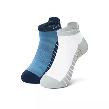 Носки унисекс, 2 пары Skechers, 2 Pack (White+Klein Blue)