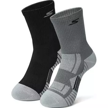 Носки унисекс, 2 шт Skechers, 2 pairs (shark gray/black)