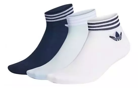 Носки унисекс, 3 пары Adidas Originals, 3 Pack (White/Sky Blue/Navy Blue)
