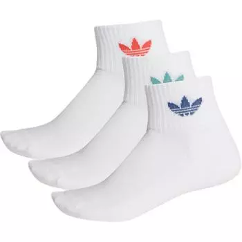 Носки унисекс, 3 пары Adidas Originals, 3 Pack (White Blue+White Red+White Green)
