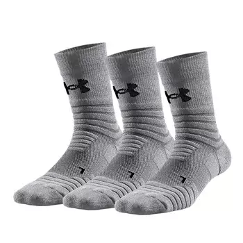 Носки унисекс, 3 пары, серые Under Armour, 1 Set 3 Pack (Gray)