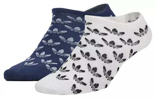 Носки унисекс Adidas Originals, цвет 2 double packs [white / navy blue]