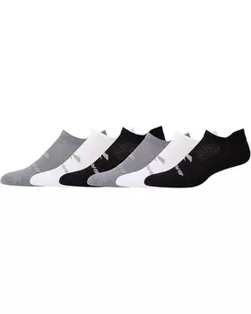 Носки Unisex Brooks Run-In No Show Socks 6-Pack, цвет Asphalt/White/Black
