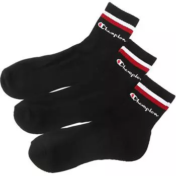 Носки унисекс до середины голени Champion, Black, 3 Pack