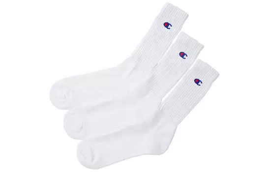Носки унисекс до середины голени Champion, White, 3 Pack
