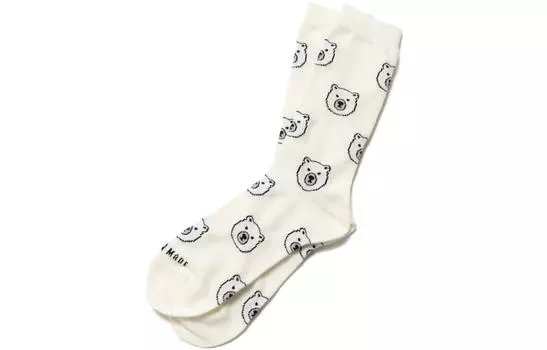 Носки унисекс до середины голени HUMAN MADE, 1 Pack (White-Duck Print)