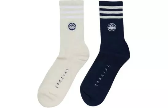 Носки унисекс до середины икры Adidas Originals, цвет 2 double packs (blue + white)