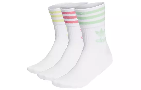 Носки унисекс до середины икры Adidas Originals, цвет 3PCS (White)