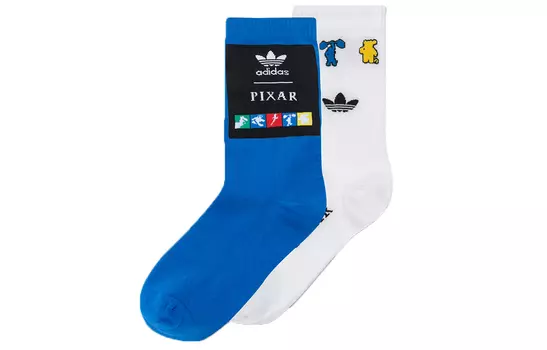 Носки унисекс до середины икры Adidas Originals, цвет 2 double (blue/white)