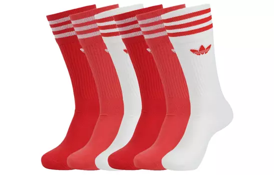 Носки унисекс до середины икры Adidas Originals, цвет 6 Pack
