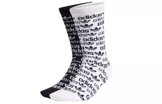 Носки унисекс до середины икры Adidas Originals, цвет Black