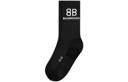 Носки унисекс до середины икры Balenciaga, Черный