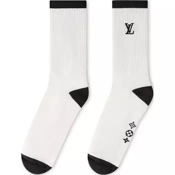 Носки унисекс до середины икры LOUIS VUITTON, цвет 2 Pack (White)
