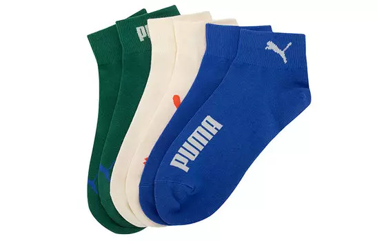 Носки унисекс до середины икры Puma, цвет Blue/White/Green