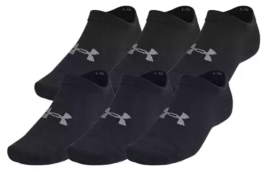 Носки унисекс Essential No Show Under Armour — 6 шт, цвет Black/Black/Castlerock