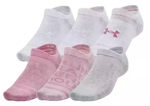 Носки унисекс Essential No Show Under Armour — 6 шт, цвет Pink Elixir