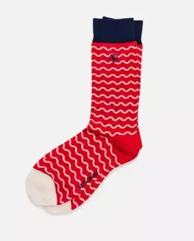 Носки унисекс из хлопка с волнистым принтом El Ganso, красный