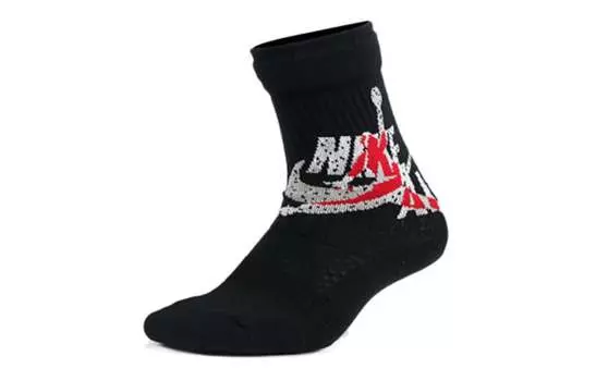 Носки унисекс Jordan до середины икры, цвет Black