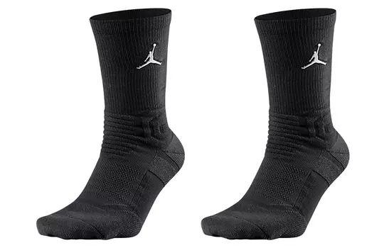 Носки унисекс Jordan до середины икры, цвет Black Two pairs