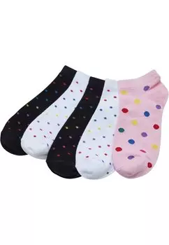Носки Unisex No Show Rainbow Dots 5-Pack Urban Classics, мультиколор