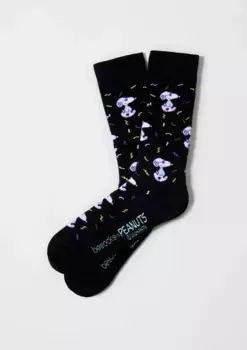 Носки унисекс со Снупи из черного органического хлопка Besocks, черный